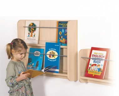 Hängeregal für Bücher, 1 Ablage B/H/T 78 x 33 x 13 cm, Plexiglasaufkantung 